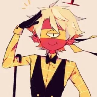 🎩 emoji BILL CIPHER!HUMAN Telegram sticker 24 of 25