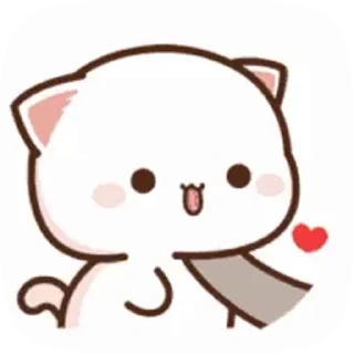 🥰 emoji BlackWhiteCats Telegram sticker 7 of 19