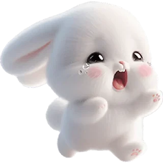 😭 emoji Пушистый кролик @Nyasticks Telegram sticker 21 of 42