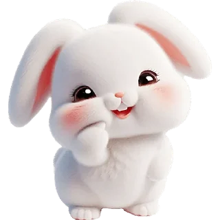 ☺️ emoji Пушистый кролик @Nyasticks Telegram sticker 6 of 42