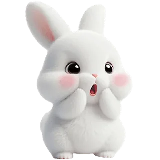 😱 emoji Пушистый кролик @Nyasticks Telegram sticker 12 of 42