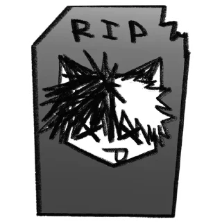 ⚰️ emoji Cursed Cat Telegram sticker 11 of 24