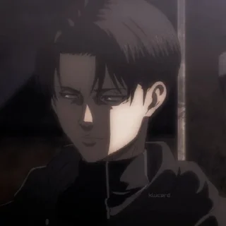🍷 emoji 🩸Levi Ackerman.#baby Telegram sticker 18 of 47