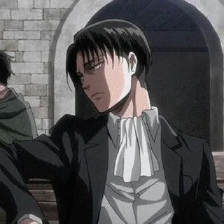 🍷 emoji 🩸Levi Ackerman.#baby Telegram sticker 22 of 47