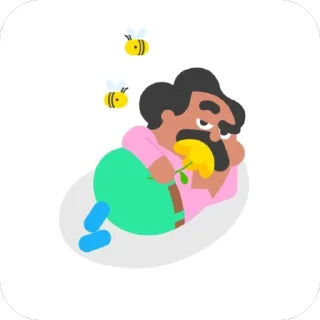 🐝 emoji duolingo 🦉 Telegram sticker 14 of 22