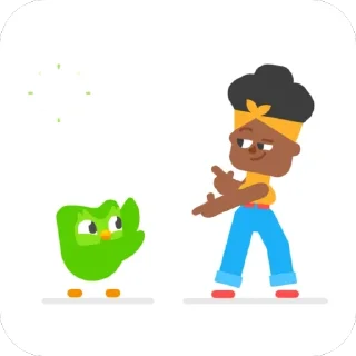 🥳 emoji duolingo 🦉 Telegram sticker 13 of 22