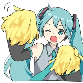 💃 emoji Мику Хацунэ "BoxChan" Telegram sticker 22 of 40