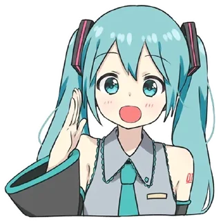 😄 emoji Мику Хацунэ "BoxChan" Telegram sticker 7 of 40