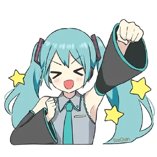 🌟 emoji Мику Хацунэ "BoxChan" Telegram sticker 4 of 40