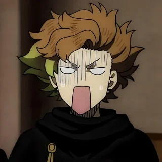 😱 emoji Черный клевер @anime_sticks Telegram sticker 17 of 20
