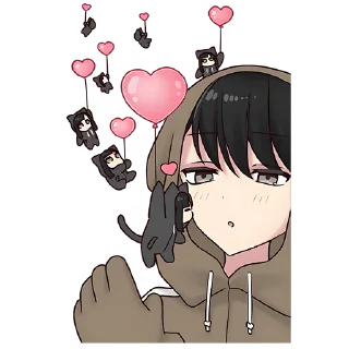 😘 emoji Юрудура-тян (BIG) @nyasticks Telegram sticker 20 of 41
