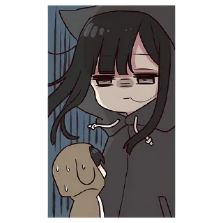 😔 emoji Юрудура-тян (BIG) @nyasticks Telegram sticker 13 of 41