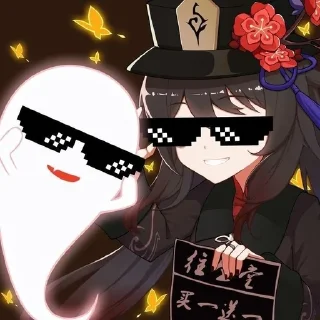 😎 emoji Hu Tao Telegram sticker 11 of 13