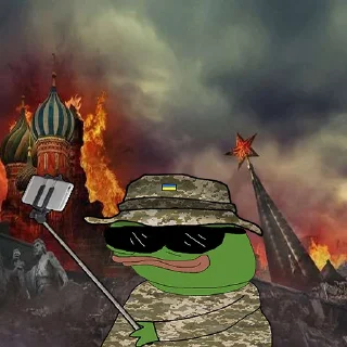 😎 emoji Жабка Пепе в ЗСУ Telegram sticker 22 of 117