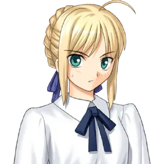 😧 emoji Saber - Fate/Stay Night Telegram sticker 5 of 96