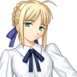 😑 emoji Saber - Fate/Stay Night Telegram sticker 15 of 96