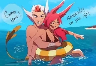 ☀️ emoji [Xayah x Rakan] anka's edition Telegram sticker 10 of 15