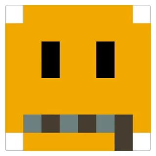 🤐 emoji Pixel emoji Telegram sticker 17 of 48
