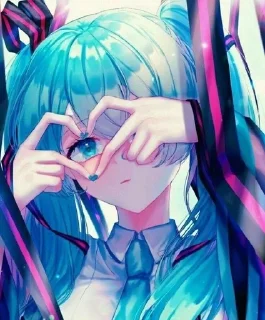 🌟 emoji HatsuneMiku Telegram sticker 10 of 53