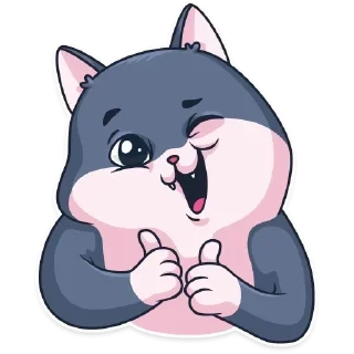 👍 emoji Кот Сеймур [@stickB00K] Telegram sticker 5 of 15