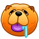 😛 emoji Dogs Emoji 🐶 @xkysluv Telegram sticker 9 of 50
