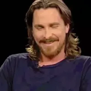 🙂 emoji Christian Bale  @SchizoChupapi Telegram sticker 8 of 21