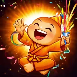 🥳 emoji Monk Drema Telegram sticker 11 of 18