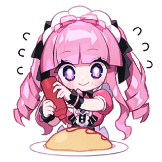 🍝 emoji Menhera Moeru Mimin 2.0 @moe_sticker_bot Telegram sticker 7 of 32
