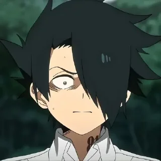 😨 emoji Обещанный неверленд @anime_sticks Telegram sticker 6 of 20