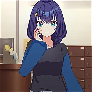 🫐 emoji shizuka stickers by: @tgc_wds Telegram sticker 18 of 49