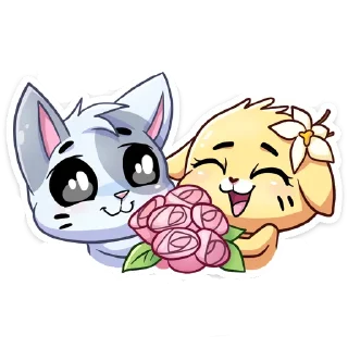 😍 emoji Бисквит и Ванилька без надписей @stickwithouttext Telegram sticker 5 of 48