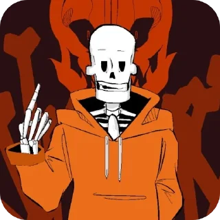 😡 emoji UnderSwap Papyrus  @UndertaleDeltaruneStickersArts Telegram sticker 6 of 25