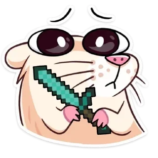 Sticker from Крысик играет в Майнкрафт🟩