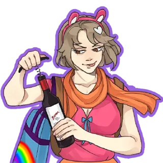 🍷 emoji Яойщица Таня Telegram sticker 21 of 51