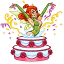 🎂 emoji Green Fairy Telegram sticker 18 of 40