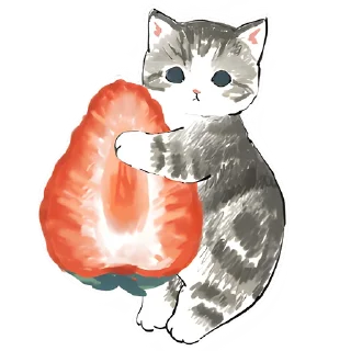 🍓 emoji Сладкие котята @Nyasticks Telegram sticker 22 of 41