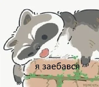 😖 emoji raccoon 🦝 @haskerdastlove Telegram sticker 20 of 105