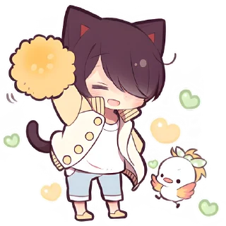 🥳 emoji Весенние котята @Nyasticks Telegram sticker 18 of 41
