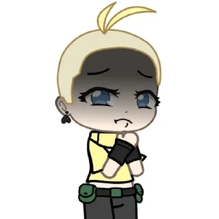 🌟 emoji Лысый Чарльз🧔🏿‍♀ Telegram sticker 5 of 33