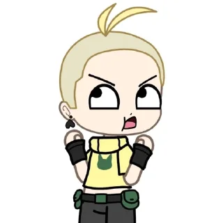🌟 emoji Лысый Чарльз🧔🏿‍♀ Telegram sticker 23 of 33