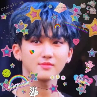 🌟 emoji со чанбин бог👩‍❤️‍💋‍👩 Telegram sticker 22 of 46