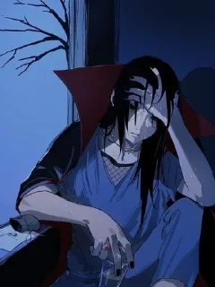 😥 emoji ..~Itachi is my crash~.. Telegram sticker 20 of 57