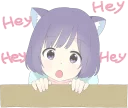 😲 emoji CatGirl Sticker ENG :: @line_stickers Telegram sticker 6 of 40