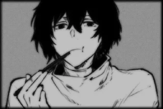 🖤 emoji dostoevsky × dazai Telegram sticker 24 of 62