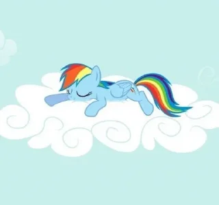 😴 emoji Rainbow | @MyLittlePony_bots Telegram sticker 13 of 94
