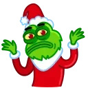 🤷‍♂️ emoji Pepe Grinch Telegram sticker 11 of 15