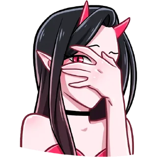 🙈 emoji Дьяволица Telegram sticker 17 of 40
