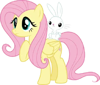 😐 emoji Fluttershy 2 | @MLP_AnimatedStickers Telegram sticker 13 of 107