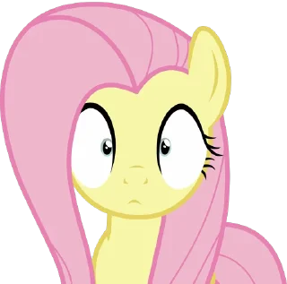 😶 emoji Fluttershy 2 | @MLP_AnimatedStickers Telegram sticker 2 of 107