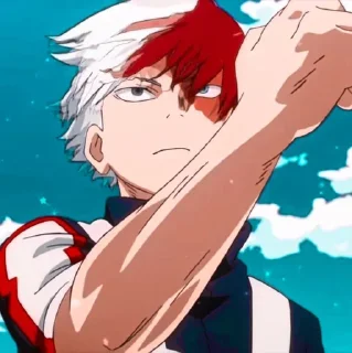 💪 emoji •°Shouto Todoroki°• @anime_sticks Telegram sticker 16 of 35